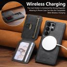 For Samsung Galaxy S22 Ultra 5G Suteni M3 Card Bag MagSafe Cowhide Texture Leather Phone Case(Black) - 3