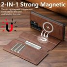 For Samsung Galaxy S22 Ultra 5G Suteni Q05 2-in-1 Multi-function Detachable Wallet MagSafe Phone Case(Brown) - 2