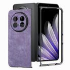 For OPPO Find N5 Vintage Leather PC Back Cover Phone Cas(Purple) - 3