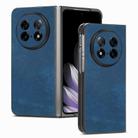 For OPPO Find N5 Vintage Leather PC Back Cover Phone Cas(Blue) - 1