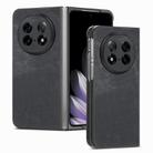 For OPPO Find N5 Vintage Leather PC Back Cover Phone Cas(Black) - 1