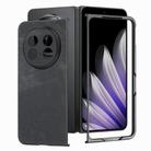 For OPPO Find N5 Vintage Leather PC Back Cover Phone Cas(Black) - 3