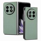 For OPPO Find N5 Carbon Fiber Texture Leather Back Phone Case(Green) - 1