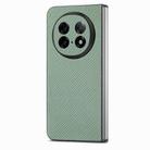 For OPPO Find N5 Carbon Fiber Texture Leather Back Phone Case(Green) - 2
