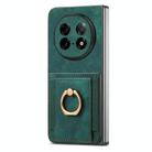 For OPPO Find N5 Retro Skin-feel Ring Card Bag Phone Case(Green) - 2