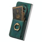 For OPPO Find N5 Retro Skin-feel Ring Card Bag Phone Case(Green) - 3