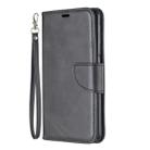 Retro Lambskin Texture Pure Color Horizontal Flip PU Leather Case for Galaxy A7 2018&A750, with Holder & Card Slots & Wallet & Lanyard(Black) - 1