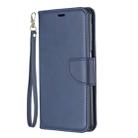 Retro Lambskin Texture Pure Color Horizontal Flip PU Leather Case for Galaxy A7 2018&A750, with Holder & Card Slots & Wallet & Lanyard(Blue) - 1