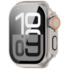 For Apple Watch Series 10 46mm Change to Ultra 49mm Tempered Film Integrated PC Button Watch Case(Starlight) - 1