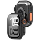For Apple Watch Series 9/8/7 45mm Change to Ultra 49mm Tempered Film Integrated PC Button Watch Case(Black) - 2