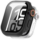 For Apple Watch Series 6/5/4/SE/SE2 44mm Change to Ultra 49mm Tempered Film Integrated PC Button Watch Case(Black) - 3