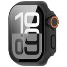 For Apple Watch Series 9/8/7 41mm Change to Ultra 49mm Tempered Film Integrated PC Button Watch Case(Black) - 1