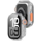 For Apple Watch Series 9/8/7 41mm Change to Ultra 49mm Tempered Film Integrated PC Button Watch Case(Transparent Color) - 2