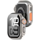 For Apple Watch Series 9/8/7 41mm Change to Ultra 49mm Tempered Film Integrated PC Button Watch Case(Starlight) - 2