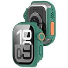 For Apple Watch Series 6/5/4/SE/SE2 40mm Change to Ultra 49mm Tempered Film Integrated PC Button Watch Case(Green) - 2