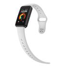 For Huawei Band 10 / 10 NFC Solid Color Metal Reverse Buckle Flat Silicone Watch Band(White) - 2