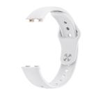 For Huawei Band 10 / 10 NFC Solid Color Metal Reverse Buckle Flat Silicone Watch Band(White) - 3