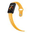 For Huawei Band 10 / 10 NFC Solid Color Metal Reverse Buckle Flat Silicone Watch Band(Yellow) - 2