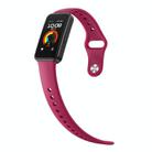 For Huawei Band 10 / 10 NFC Solid Color Metal Reverse Buckle Flat Silicone Watch Band(Wine Red) - 2