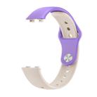 For Huawei Band 10 / 10 NFC Solid Color Metal Reverse Buckle Flat Silicone Watch Band(Starlight Purple) - 3