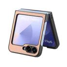 For Samsung Galaxy Z Flip3 5G Twill Fabric Leather Skin Magnetic Back Phone Case(Pink) - 3