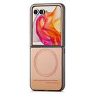For Motorola Razr 40 Twill Fabric Leather Skin Magnetic Back Phone Case(Pink) - 2