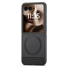 For Motorola Razr 60 Twill Fabric Leather Skin Magnetic Back Phone Case(Black) - 2