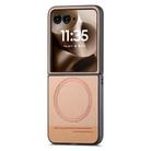 For Motorola Razr 60 Ultra Twill Fabric Leather Skin Magnetic Back Phone Case(Pink) - 2