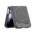 For Xiaomi Mix Flip Twill Fabric Leather Skin Magnetic Back Phone Case(Black) - 3