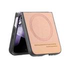 For Xiaomi Mix Flip Twill Fabric Leather Skin Magnetic Back Phone Case(Pink) - 3