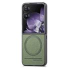 For Xiaomi Mix Flip Twill Fabric Leather Skin Magnetic Back Phone Case(Green) - 2