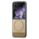 For Xiaomi Mix Flip Twill Fabric Leather Skin Magnetic Back Phone Case(Khaki) - 2