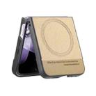 For Xiaomi Mix Flip Twill Fabric Leather Skin Magnetic Back Phone Case(Khaki) - 3