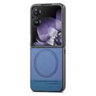 For Xiaomi Mix Flip Twill Fabric Leather Skin Magnetic Back Phone Case(Blue) - 2