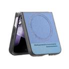 For Xiaomi Mix Flip Twill Fabric Leather Skin Magnetic Back Phone Case(Blue) - 3