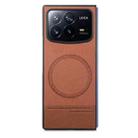 For Xiaomi Mix Fold 4 Twill Fabric Leather Skin Magnetic Back Phone Case(Brown) - 2