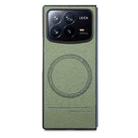 For Xiaomi Mix Fold 4 Twill Fabric Leather Skin Magnetic Back Phone Case(Green) - 2