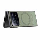 For Xiaomi Mix Fold 4 Twill Fabric Leather Skin Magnetic Back Phone Case(Green) - 3