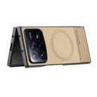 For Xiaomi Mix Fold 4 Twill Fabric Leather Skin Magnetic Back Phone Case(Khaki) - 3