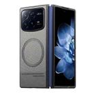 For Xiaomi Mix Fold 4 Twill Fabric Leather Skin Magnetic Back Phone Case(Gray) - 1