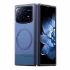 For Xiaomi Mix Fold 4 Twill Fabric Leather Skin Magnetic Back Phone Case(Blue) - 1