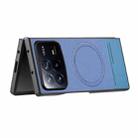 For Xiaomi Mix Fold 4 Twill Fabric Leather Skin Magnetic Back Phone Case(Blue) - 3