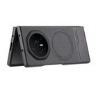 For Honor Magic V3 Twill Fabric Leather Skin Magnetic Back Phone Case(Black) - 3
