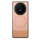 For Honor Magic V3 Twill Fabric Leather Skin Magnetic Back Phone Case(Pink) - 2