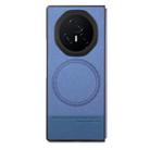 For Honor Magic V3 Twill Fabric Leather Skin Magnetic Back Phone Case(Blue) - 2
