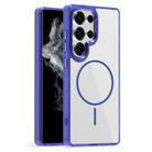 For Samsung Galaxy S22 Ultra 5G Star Shield Thin Circle MagSafe Phone Case(Blue) - 1