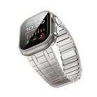 For Apple Watch 46mm / 49mm / 45mm / 44mm One Bead Magnetic Milan Stainless Steel Watch Band(Titanium Gold) - 1