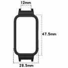 For Huawei Band 10 / 9 / 8 12mm PC Ear Half Coverage Watch Protective Frame(Transparent White) - 3