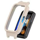 For Huawei Band 10 / 9 / 8 14mm PC Ear Half Coverage Watch Protective Frame(Ivory White) - 2