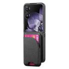 For Xiaomi Mix Flip Twill Fabric Leather Skin Card Bag Magnetic Back Phone Case(Black) - 2